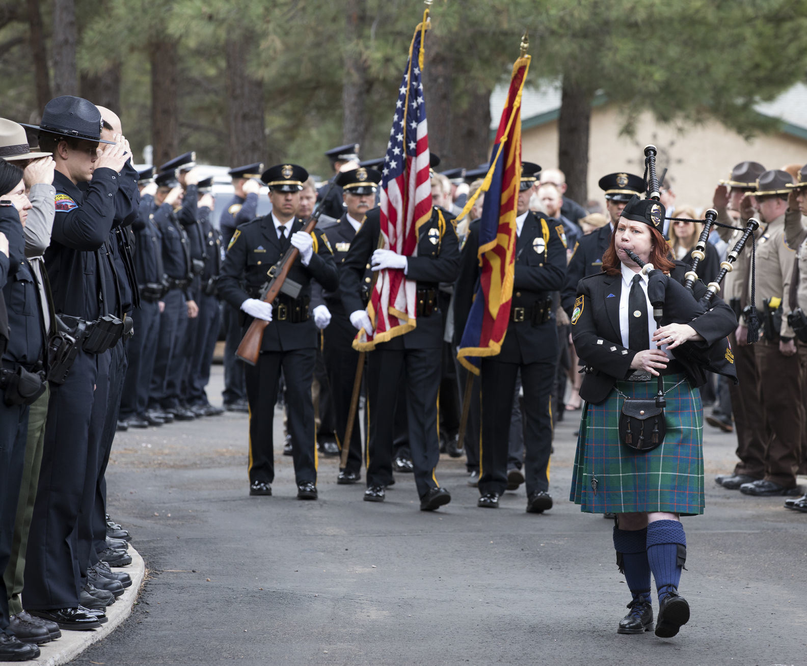 Leading The Honor Guard